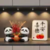Decorações de Casa Transfronteiriças de Resina Decorações para Casa Nova Festa de Inauguração de Casa Ornamentos de Panda Casa Atacado Sala de Estar Artesanato Criativo para Presente