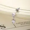 Pendientes de Hueso de Oreja Hensen Versión Coreana Color Dopamina Forma de Corazón Gota de Agua Pendiente de Cartílago Nicho Ins Chica Piercing Pendientes