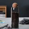 Tapa de Corcho Redonda Transfronteriza Frasco Sellado de Vidrio Frasco para Almacenar Granos de Café Frutas Secas y Granos Lata Creativa para Té Almacenamiento