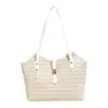 Bolso tejido de moda para mujer, nuevo bolso tote de paja para vacaciones primavera-verano 2026, bolso de hombro tipo cesta de gran capacidad