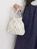 Bolsa de Palha Simples Tecida Estilo Coreano 2026 Nova Moda Design de Nicho Bolsa Transversal Saco Balde Bolsa de Praia para o Litoral