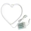 Luz de Neón LED Forma de Corazón Moderna Decoración de Pared para Habitación del Hogar Luz Ambiental Montaje para Fiesta Suministro Directo del Fabricante Transfronterizo