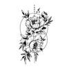 Anillo Ramo de Flores Pegatinas de Tatuaje Herbal Impermeables y a Prueba de Sudor Duraderas Semi-Permanentes Geométricos Artificiales para Hombres y Mujeres en Brazos y Piernas