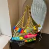 Bolso de punto de moda transfronterizo Otoño 2026 para mujer, lindo diseño de pececito, bolso de hombro de gran capacidad
