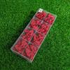 Pasador Rojo Anko Clásico de Moda Accesorio para el Cabello de Presión Lazo Satinado de Doble Capa El Más Fácil de Combinar Pasador