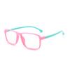 Caja de gafas antiazules de silicona para niños, gafas planas antiazules para niños, gafas antiultravioleta F8287