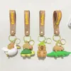 Carto Card Pibala Chaveiro Capivara Criativa Pingente de Mochila Escolar Chaveiro de Carro Crianças Bebê Máquina Pequeno Presente