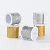 Pulseira de fio trançado dourado e prateado fio de ouro fio de trama fio de franja fio de enrolar miçangas feito à mão DIY corda de tecelagem de fio de ouro fio de seda de 3 fios
