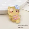 Accesorios de Resina para Manualidades de Dibujos Animados Gato en Traje de Baño Transparente Pegamento de Crema Pasador Funda de Teléfono Hebilla de Zapato Llavero Colgante