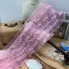Tecido de renda com babados de tule de bolinhas de cinco camadas, 15 cm, para roupas de boneca, cortinas e decoração DIY