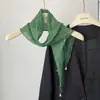Máquina Cuidadosa que Chupa Ojos ~ Bufanda Triangular con Patrón de Hojas Francesas Primavera y Verano Ligera Suave Estilo Occidental Pañuelo para la Cabeza Banda para el Cabello Pañuelo Pequeño de Seda