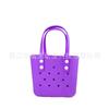 Bolsa de Playa Eva Moda Coreana Estilo Ins Bolsa de Almuerzo para Mujer Ligera para Viajes Diarios Bolso Pequeño DIY Versátil Bolsa con Agujeros