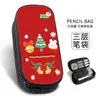2025 Nueva Bolsa para Bolígrafos de Papá Noel Niños Gran Capacidad Caja de Bolígrafos Navideña para Estudiantes Linda Bolsa de Papelería para Jardín de Infancia