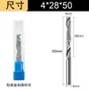 Fresa de un filo de acero de tungsteno para acrílico, PVC, madera, grabado publicitario, cuchillo de corte CNC, fresadora, herramienta especial CNC