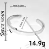 Modelo nuevo, 7MM de ancho, superficie lisa, sin agujeros, pulsera que no corta la mano, pulsera abierta de acero inoxidable de alta calidad, en stock en la fábrica