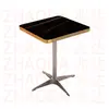 Mesa Cuadrada de Color Nogal para Uso Doméstico, Mesa de Comedor para Uso Comercial, Mesa de Comedor de Madera Maciza para Restaurantes, Mesa de Comedor de Pizarra para Restaurantes de Comida Rápida