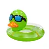 Nuevo flotador inflable de PVC engrosado ecológico con lentejuelas de pato amarillo grande de dibujos animados transfronterizo para entretenimiento en la piscina, para adultos