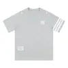 Camiseta de Manga Corta con Bordado de Letras Rayadas Estilo Retro Americano para Hombres y Mujeres, Nuevo Estilo de Verano, Algodón Puro, Corte Holgado, Top para Parejas