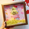 Marco de Foto de Árbol de Navidad de Oro Puro 999 Adorno Feng Shui para la Paz y la Alegría, Soporte de Exhibición del Dios de la Riqueza, Regalo para Familia y Amigos