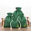 Bolsa de Algodón y Lino Estampada Creativa Boca de Cinturón Joyería Regalo Bolsa Retorcida Empaque Vacío para Joyería Cordón Bolsa Pequeña