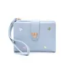 Nueva Cartera para Mujer Mini Portátil Corta con Cremallera Pequeña Billetera Dulce Monedero Lindo Portatarjetas Monedero