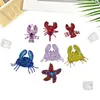 Nuevos Parches Bordados de Cangrejo y Camarón Hechos a Mano con Cuentas para Bolsas, Fundas de Teléfono, Sombreros y Accesorios de Ropa Parches DIY