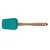 Espátula de Silicona para Hornear Herramientas de Cocina Pastel Postre Crema Espátula Mango de Madera Espátula Grande para Mantequilla Hogar