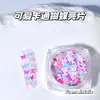 Xiaohongshu Mais Vendidos Desenho Animado Fofo Lantejoulas para Nail Art Coelho de Desenho Animado Borboleta Coração Flor Adesivos DIY para Unhas Atacado