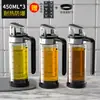 Olla de Aceite de Vidrio Botella de Aceite a Prueba de Fugas Contenedor de Aceite para Cocina Hogar Botella para Salsa de Soja Vinagre Condimentos Juego de Latas de Aceite