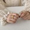 Anillo de Perla Dulce y Fresco Multicapa Envuelto en Hilo para Mujer, Elegante, Moderno y con Estilo, Nuevo Anillo Abierto para Dedo Índice