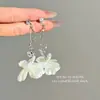 Pendientes de Borla Blancos con Flores Retro Francesas Largos de Gama Alta Elegantes Versátiles Exquisitos Simples para Mujer