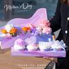 Caja de regalo con forma de flor para cupcakes del Día de la Madre, ideal como regalo para una celebridad de Internet. Tarjeta de amor con forma de hada para madre, caja de embalaje portátil decorativa para postres.