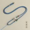Colar de corda com nó Mandala trançado à mão link da Estrada de Jade Hetian cordão para pingente pingente de Cristal de Morango Jade