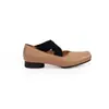 Versión de piel de oveja correa cruzada de nariz de cerdo zapatos de ballet mujer retro francés zapatos Mary Jane mujer tacón grueso zapatos de vestir zapatos pequeños de cuero