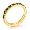 Múltiples Anillos Finos de Cielo Estrellado de Circonia de Colores Variados 3 mm Anillos Personalizados de Color Contrastante Apilables Acero de Titanio Joyería para Mujer 12 Colores en Stock