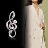 Broche de Perla Antirreflejos Broche de Alta Gama Símbolo Música Accesorio de Ropa Broche de Alta Gama Lujo Ligero