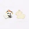 Acessórios de Joias Folha Verde Panda DIY Design Original Estilo Chinês Pulseira Pingente Chaveiro Corrente de Celular Pingente