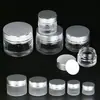 Botella de Vidrio Transparente para Crema Tapa Dorada Botella para Crema de Ojos Crema Facial 30g Botella Vacía Reenvasada para Loción Cosmética Botella de Muestra para Crema de Ojos