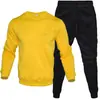 Roupa Masculina Exportação Transfronteiriça Moletom com Gola Redonda e Calça Conjunto de Duas Peças Inverno Veludo Casual Esportivo Tendência Jovem