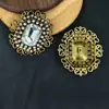 Plato de flor de perla retro de bronce antiguo hebilla de diamante joyería de aleación de venta directa de fábrica accesorios para el cabello bolsa de zapatos accesorios DIY
