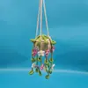 Péndulo de Coche Más Vendido en Amazon Cesta Colgante Tejida a Mano con Ganchillo Flor Decoraciones para Espejo Retrovisor Péndulo Creativo