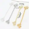 Colar com pingente de sino lanterna de zircônia 14K banhado a ouro, cor duradoura, material de acessório para contas, peças para joias DIY D178