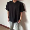 Camiseta masculina de algodão mamba com bordado de pomba da paz retrô americana, manga curta, alta qualidade, versátil, modelagem solta, moderna