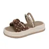 Sandalias de plataforma de punta abierta con suela gruesa, a la moda y versátiles, para mujer, nuevo estilo de verano 2026, adecuadas para combinar con faldas.