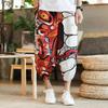 Pantalones Cortos de Lino para Hombre de Verano Modernos Sueltos Tallas Grandes Pantalones Cortos Pantalones de Playa Pantalones de Pierna Ancha Pantalones Linterna Pantalones Cortos