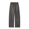 Calça Masculina de Outono Cleanfit de Pernas Largas na Cor Marrom Maillard, Calça Versátil de Corte Reto com Caimento Solto e Corte Curvo
