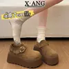 Zapatos de Mujer con Plataforma de 7 cm para Aumentar la Altura, Zapatos de Cobertura Total de Cuero Genuino Estilo Birkenstock, Nuevos Mocasines Casuales Primavera/Verano 2026
