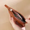 2024 Portatarjetas Pequeño Simple Cartera Mini Multifuncional Pinza para Billetes Tarjetero para Tarjetas de Negocio Monedero Portatarjetas Unisex con Cierre para Documentos de Identidad