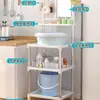 Estante Multifuncional para Lavabo de Pie con Espejo, Estante de Almacenamiento Multicapa para Baño, Cuarto de Ducha, Dormitorio