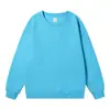 Moletom Fino de Família Off-Shoulder com Gola Redonda 320g com Logotipo Impresso Personalizado Tops Lisos Casuais Largos para Crianças Venda por Atacado